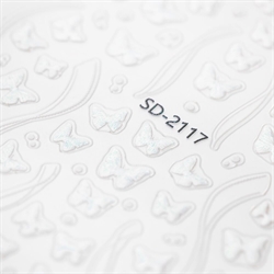 Holografiske Sommerfugle klistermærker, SD-2117, 5D, GNB